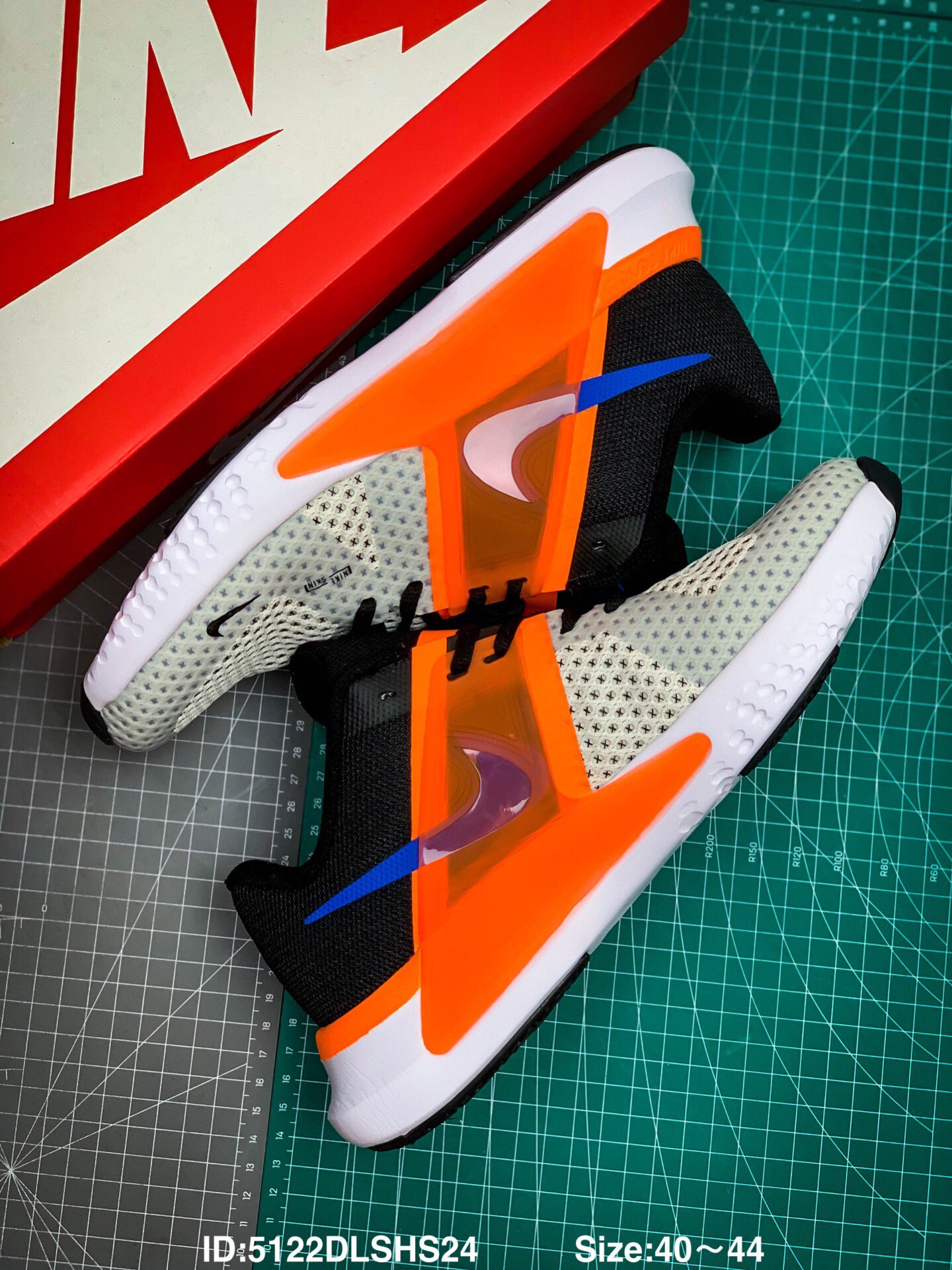 Nike Renew Grey Orange Black Blue White Shoes - Click Image to Close